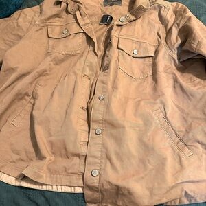 Plus Size 3X Torrid Light Brown Button-Up Jacket